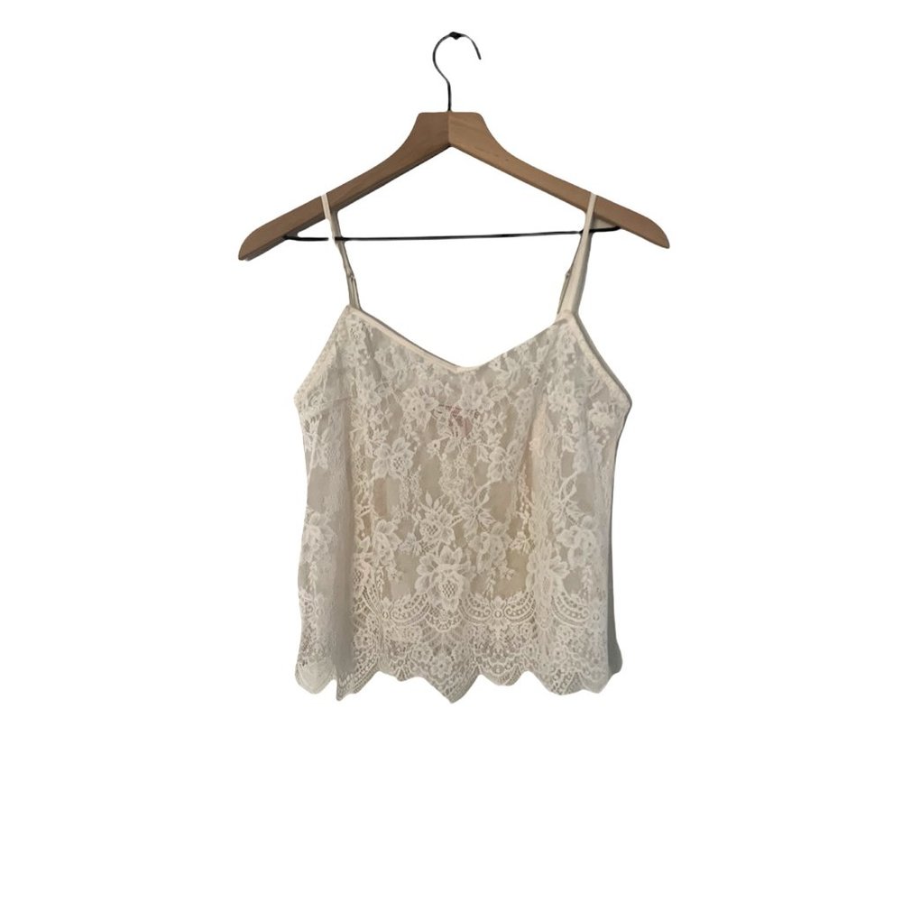 Victoria's Secret Ivory Lace Crop Top Lingerie
